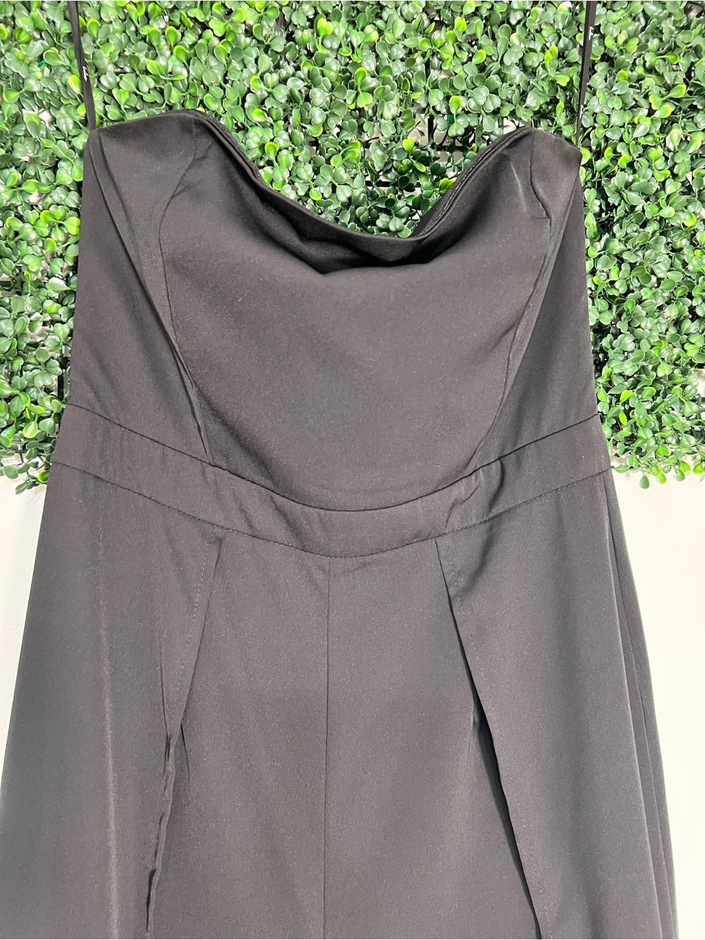 Dream It Black Strapless Front Slit Jumpsuit Size Large - Picture 4 of 10